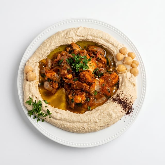 Octopus Over Hummus.